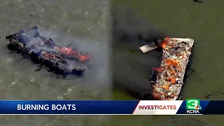 Where did those burning boats on the Sacramento River come from?
