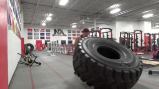 Flipping JJ Watt's 1,000 lb tire at NX Level