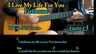 I Live My Life For You - Firehouse Easy And Learn Guitar Chords Tutorial with Lyrics #guitarchords