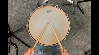 A Festive Fanfare Snare Drum Practice Video