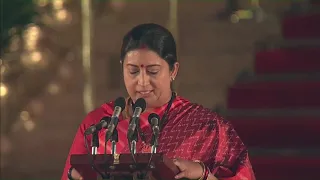 Smt Smriti Zubin Irani takes oath as Cabinet Minister at Rashtrapati Bhavan