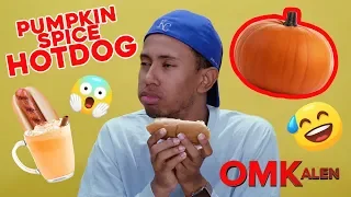 ‘OMKalen’: Kalen Reacts to and Tries Pumpkin Spice Hot Dogs