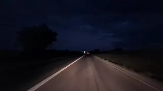 Driving on Romanian Roads in the Night Galați