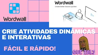 COMO CRIAR ATIVIDADES NO WORDWALL?