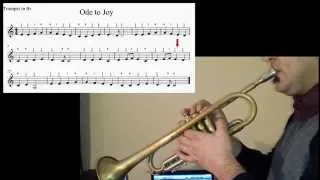 beginners trumpet lessons - Ode to Joy - Beethoven