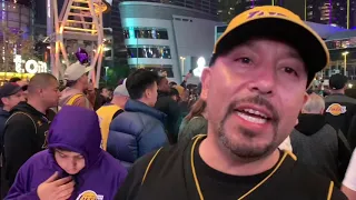 EMOTIONAL FANS HOLD VIGIL FOR KOBE BRYANT AT STAPLES CENTER IN LOS ANGELES AND MOURN LAKERS LEGEND