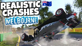 REALISTIC F1 CRASHES AUSTRALIAN GP!