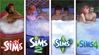 Sims 1 vs Sims 2 vs Sims 3 vs Sims 4 - Hot Tub