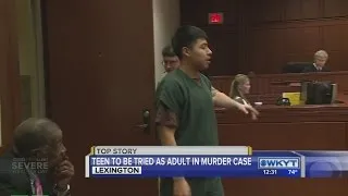 Teen charged as adult in Lexington murder case