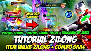 TUTORIAL ZILONG TERBARU | USER ZILONG COBA BUILD ZILONG SEKALI TUSUK MATI ❗ ZILONG PENGHANCUR META