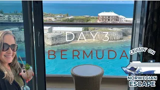 Norwegian Escape Day 3 Bermuda l Arriving in Bermuda, Crystal & Fantasy Caves, NFL games on a cruise