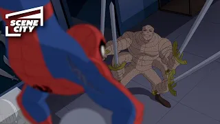 Spiderman vs Sandman In The Museum | The Spectacular Spider-Man (2008)