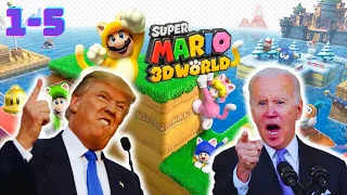 Presidents Play Super Mario 3D World 1-5 (COMPILATION)