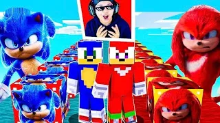 DESAFIO de LUCKY BLOCK de SONIC vs KNUCKLES 😱 | Carrera de LUCKYBLOCKS en MINECRAFT | Pathofail