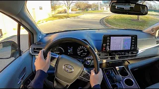 2021 Toyota Sienna XLE AWD Hybrid - POV Test Drive (Binaural Audio)