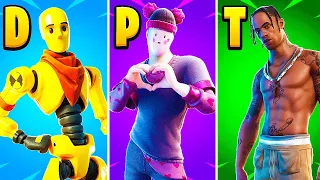 Sweatiest Fortnite Male Skin of Each Letter