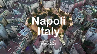 4K Drone Naples Italy Castel Sant'Elmo - Vomero to Piazza Plebiscito in Volo - 03/2024