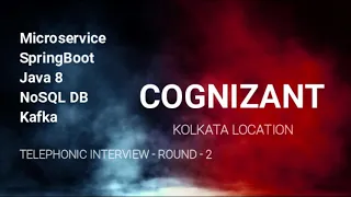 SELECTED | COGNIZANT | Java microservice spring boot real time interview | Round 2