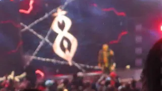 Ricochet's entrance in Baltimore on Monday Night RAW 9/2/19