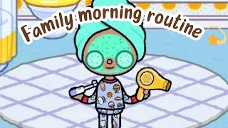 Morning Routine in A big Family #family #tocaboca #fypシ #character #routines