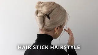 60 Second French Twist with Hair Stick ✨