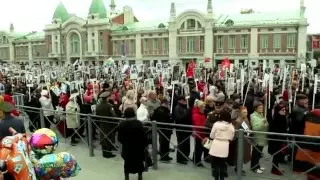 250000 человек идут по площади Ленина | Бессмертный полк Новосибирск 2016