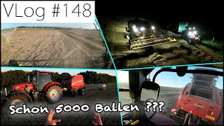 FarmVLOG#148: Dinkel dreschen bei Nacht & How to drive Case RB465 Presse mit Ballenbaron Domi