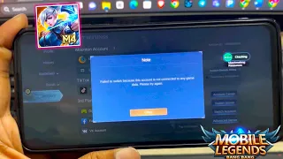 Fix Failed to switch because this account is not connected to any game data on Mobile Legends