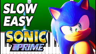 Sonic Prime Theme - Slow Easy Piano Tutorial