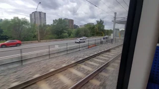 Stroboscopic Effect: Train Speed Matches Camera Frame Rate (Otrain, OLRT Ottawa)