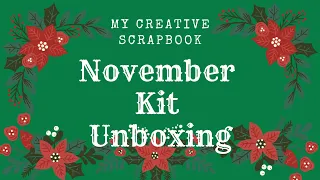 My Creative Scrapbook: November Limited Edition Kit Unboxing