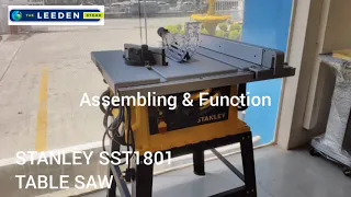 STANLEY SST1801-B1 1800W 10" Table Saw with Frame - Installation Video