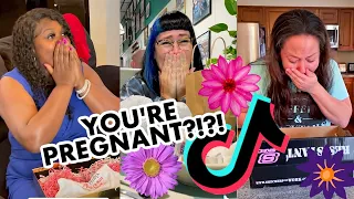 BEST TIK TOK TELLING MY MOM I'M PREGNANT Tiktok! Best REACTIONS! Pregnancy Announcement TikTok