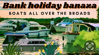 Norfolk Broads Bank Holiday Boat Bonanza UK Summer Holidays Fun Rivers Day Hire Boats Cruisers Etc..