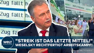 WESELSKY: "Arbeitskampf ist Arbeitskampf!" GDL-Chef weist Geiselhaft-Vorwurf zurück!