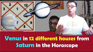 Venus in 12 different houses from Saturn in the Horoscope