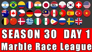 Marble Race League Season 30 Day 1 Marble Race in Algodoo / Marble Race King