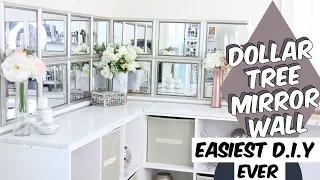 DOLLAR TREE EASIEST DIY EVER MIRRORED WALL