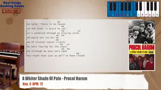 🎹 A Whiter Shade Of Pale - Procol Harum Piano Backing Track with chords and lyrics