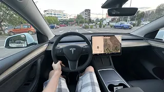 Tesla Model Y Evening Drive POV 2023