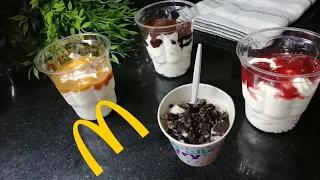 How to Made Hot Fudge Sundea/Mc Flurry at Home طريقة عمل ايس كريم ماكدونالدز صنداي و ماك فلوري