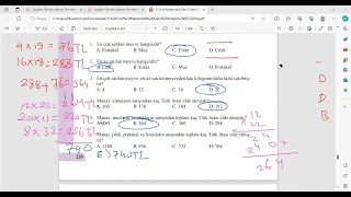 5.Sınıf Matematik19-: 5.Ünite Değerlendirme Soruları