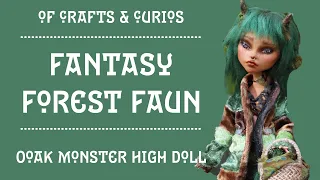 Forest Dwelling Fantasy Faun | Custom OOAK Monster High Doll Repaint |