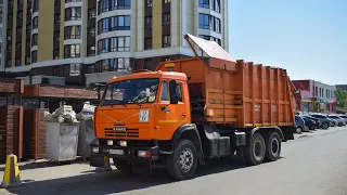 Мусоровоз МКМ-4705-01 (МК-4453-07) на шасси КамАЗ-65115-62 (Н 111 УА 22) / Kamaz garbage truck.