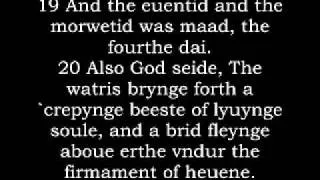 Genesis 1-2:3 Wycliffe Bible Middle English (Language Harmony Project) Creation