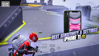 BGMI 3.2 UPDATE BEST SENSITIVITY & SETTINGS💥IPHONE 11 SMOOTH + 60FPS PUBG / BGMI TEST 2024 ⚡️