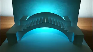 Arch bridge｜Arch bridge Pop up card｜origami｜paper art｜kirigami｜JR Kirigami Art #108