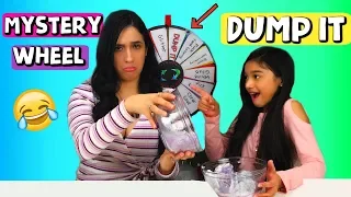Mystery Wheel of Dump it Slime Challenge with my Mom!