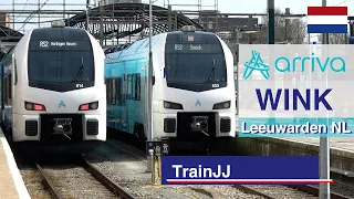🇳🇱 4K Arriva Wink Trains in Leeuwarden Netherlands | Stadler BMU Bimodal train | Zug um Zug
