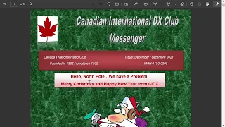 CIDX Canadian International DX Club monthly Messenger publication